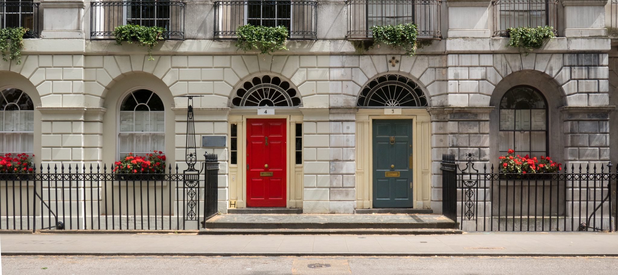 Victorian Style Buildings In Fitzroy Square, London, England.
