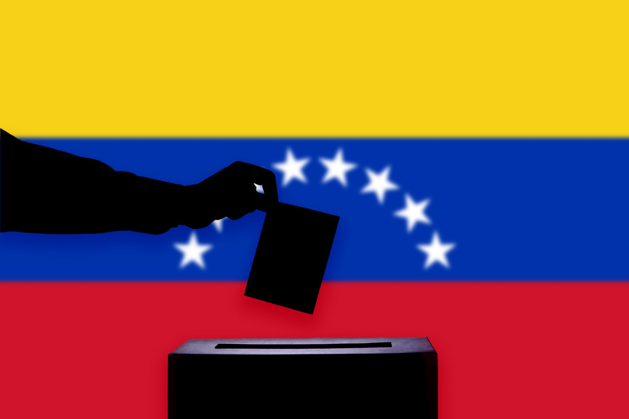 Venezuela Flag With Ballot Box