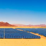 Solar Power Plant In A Desert