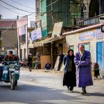 Old Man And Woman Walking In Yarkent, Xinjiang