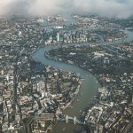 Aerial View Of River Thames In London