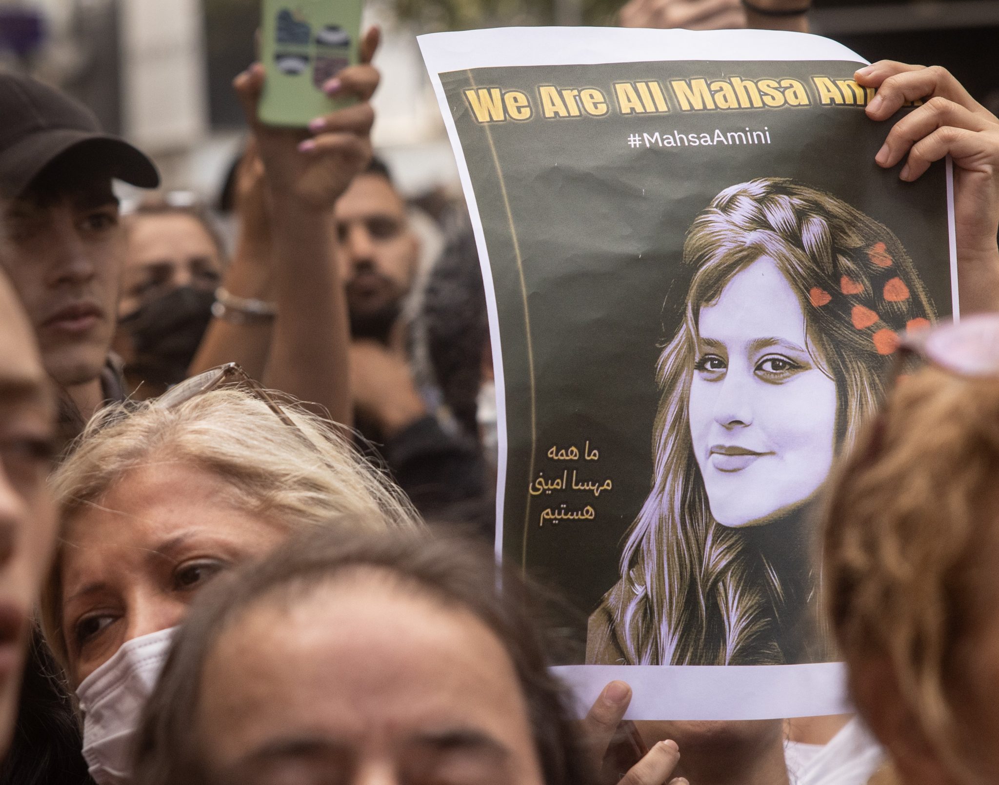 Protest Outside Iranian Consulate In Istanbul Over Death Of Mahsa Amini
