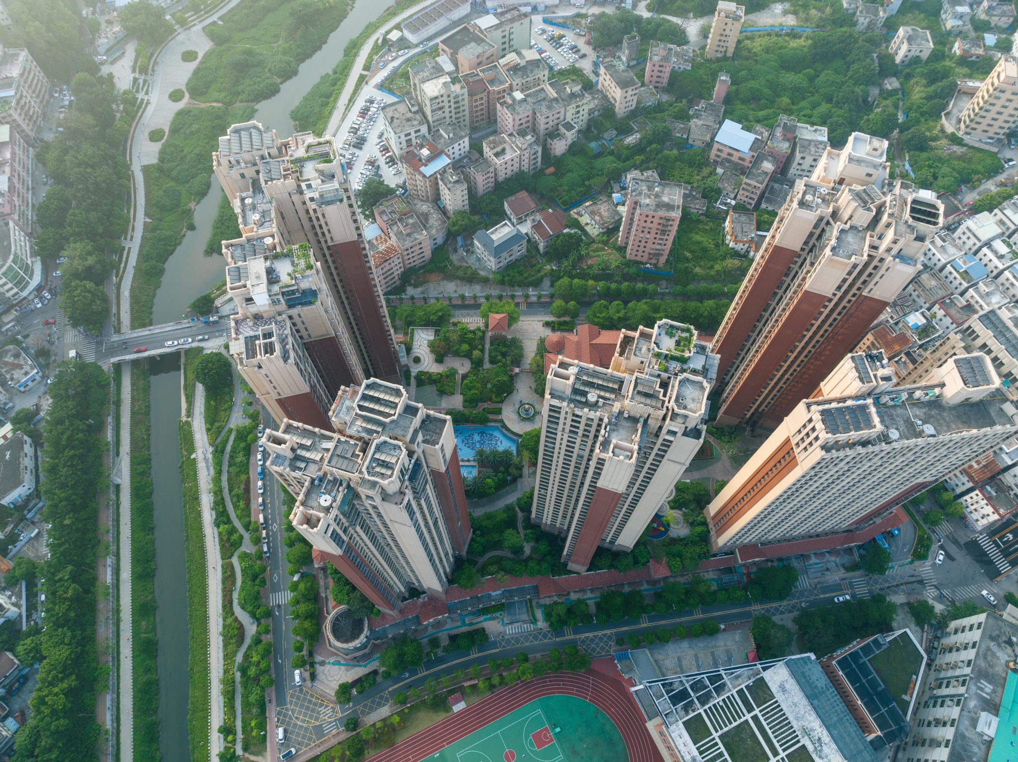 Aerial View Of Landscape In Shenzhen, China